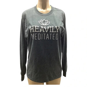Gildan Size Medium Heavily Meditated Grey Long Sleeve Tee. New without Tags